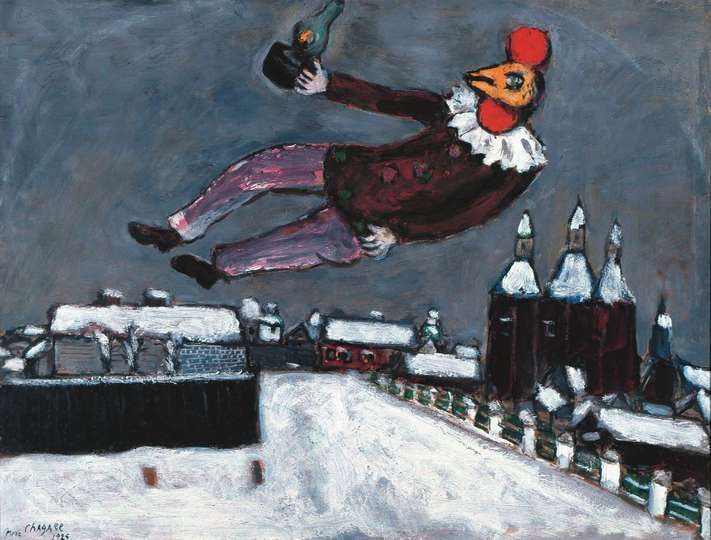 Hombre-gallo sobre Vítebsk, 1925