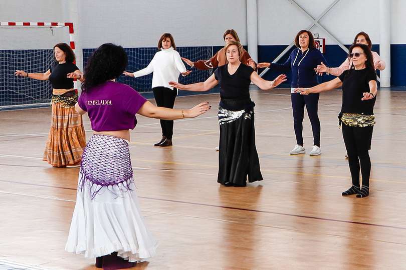 Un momento del taller de flamenco árabe