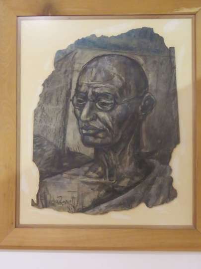 Gandhi. Boceto para el mural de la ONU, 1949