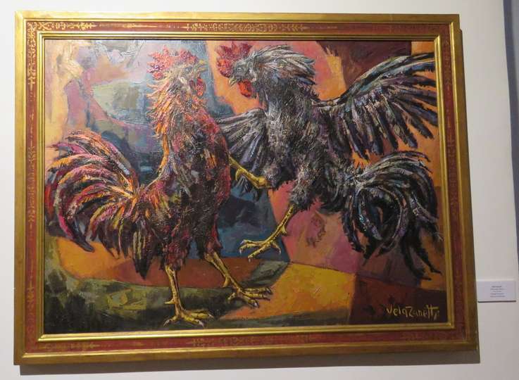 Dos gallos, década de los sesenta