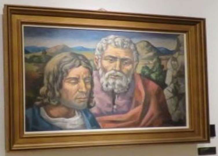 Juan y Pedro velando el cuerpo de Jesús, década de los 70, en el Museo de la Catedral de León