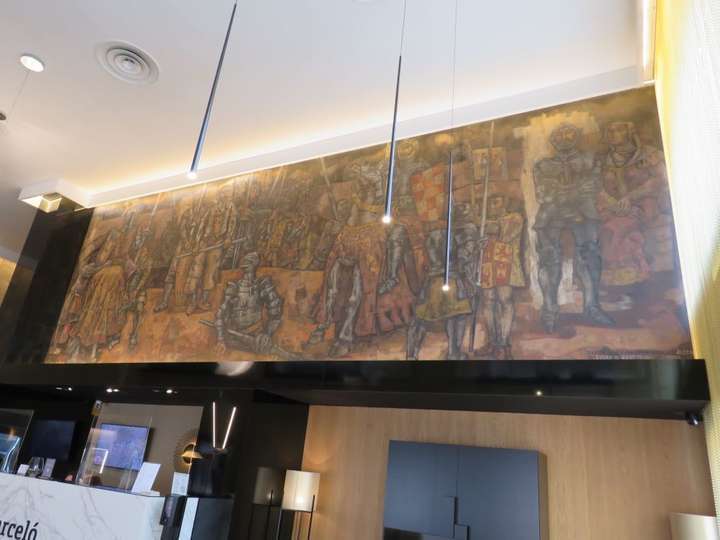 Mural La Historia de Don Suero, 1963, en el Hotel Conde Luna
