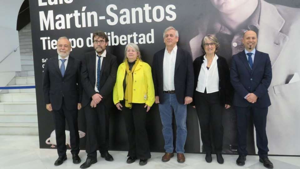 José Andrés Torres; Julià Guillamon; Rocio y Luis, hijos de Martín- Santos; Susana Soto y Óscar Arroyo