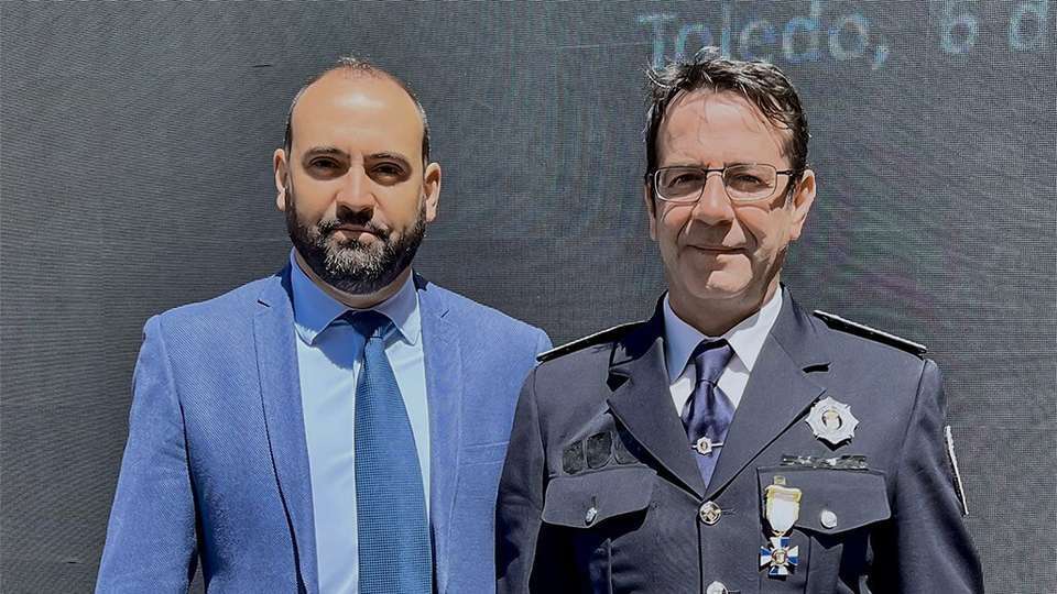 Posando con el alcalde Jesús Ruiz
