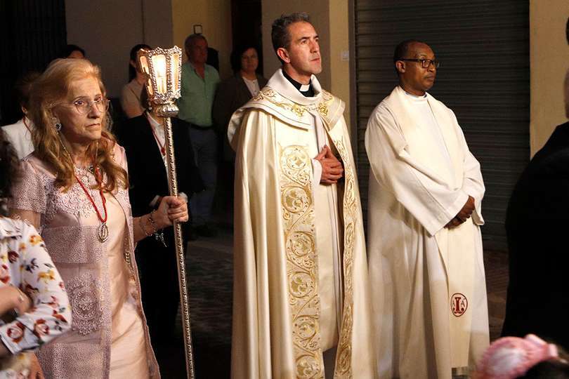 Los sacerdotes de la Parroquia, en el que también era el día de su patrón