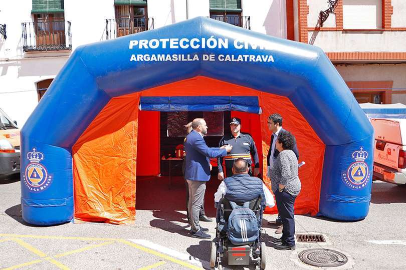 En la zona de Protección Civil