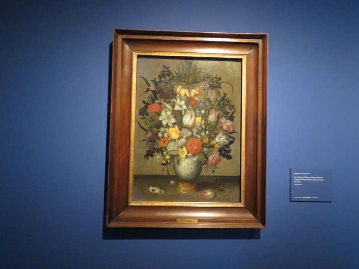 Vaso chino con flores, conchas e insectos, h.1609 de Ambrosius Bosschaert I