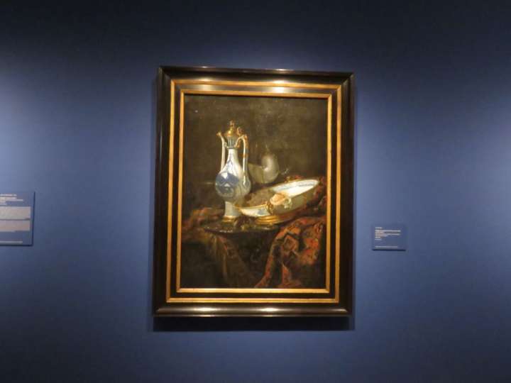 Bodegón con aguamanil, frutas,copa nautilo y otros objetos, c.1660, de Willem Kalf