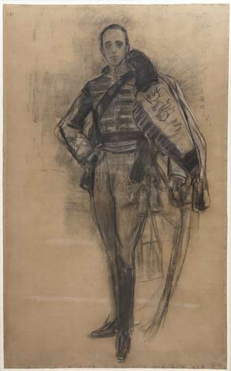 Dibujo retrato de Alfonso XIII