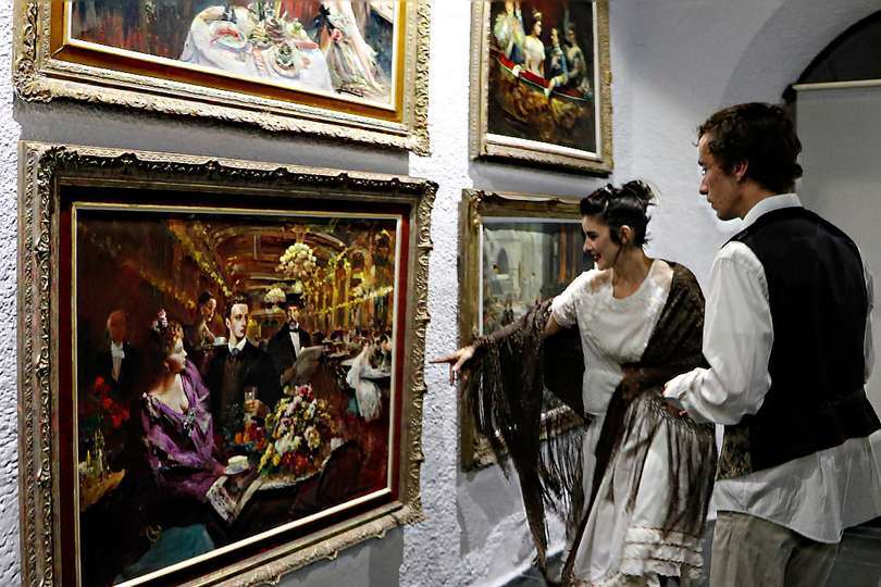 Diego y Diana, localizándose en el lienzo donde Palmero los inmortalizó