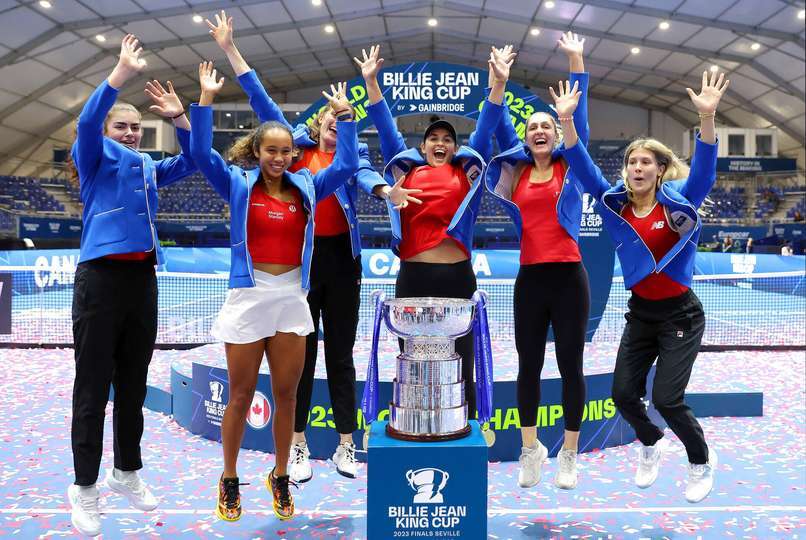 El equipo canadiense actual campeón de la Billie Jean King Cup