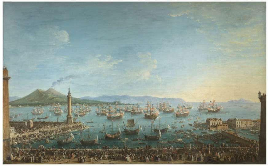 VELA
Partida de Carlos de Borbón a España, vista desde la dársena. Antonio Joli