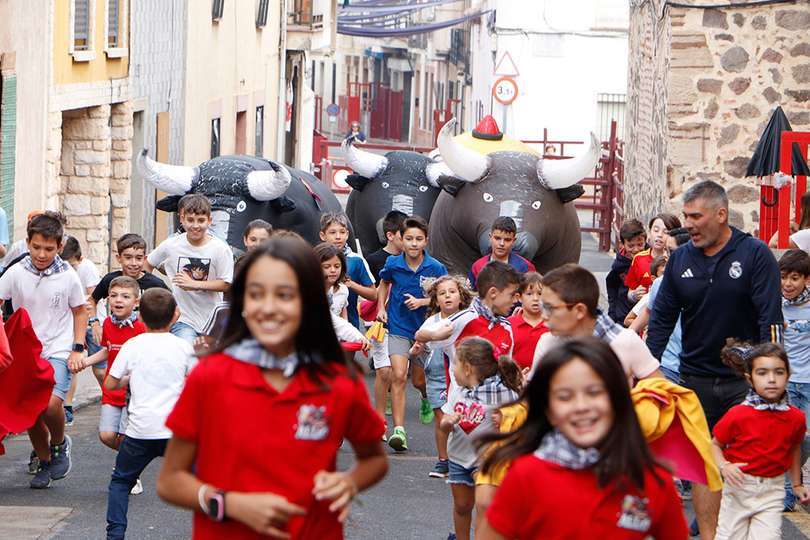 Un momento del encierro infantil celebrado esta mañana
