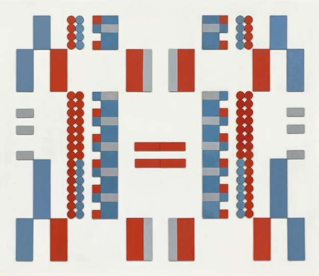 Sophie Taeuber-Arp y Jean (Hans) Arp . Composición vertical-horizontal, 1927-1928 / 1943-1956