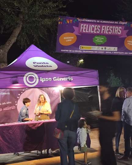 Punto Violeta ubicado en los aledaños del Recinto Ferial