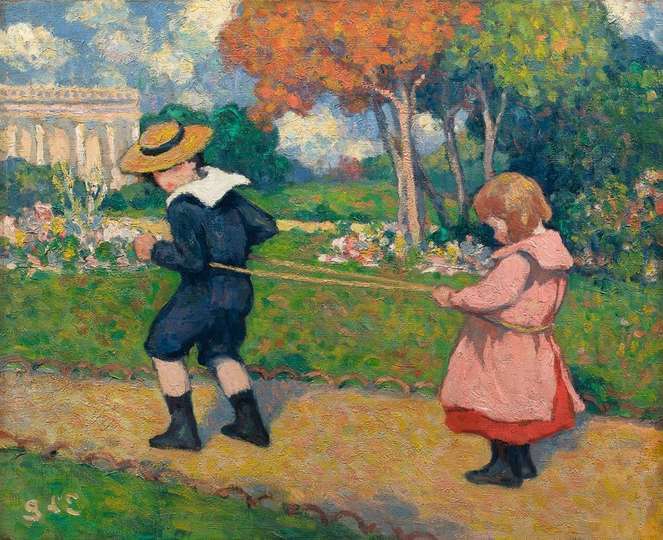 Georges d'Espagnat. Les guides [Las riendas], c. 1899