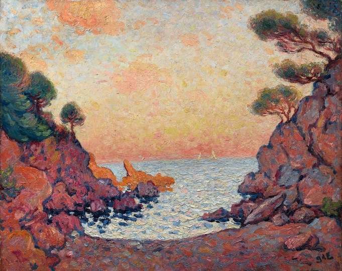 Georges d’Espagnat. Crique au Lavandou [Cala en Le Lavandou], c. 1899