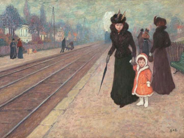 Georges d’Espagnat. La Gare de banlieue [La estación de las afueras], c. 1896-1897