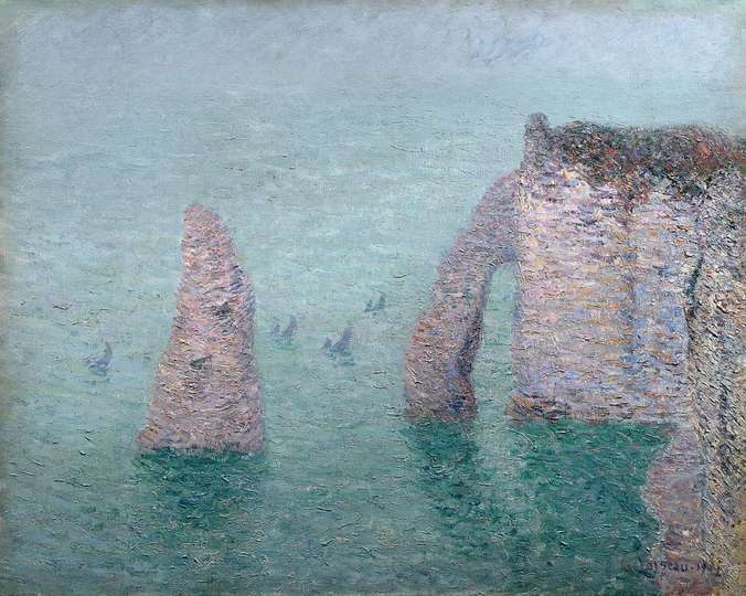 Gustave Loiseau. Étretat, l'Aiguille et la Porte-d'Aval [Étretat, L’Aiguille y la Porte d’Aval], 1902