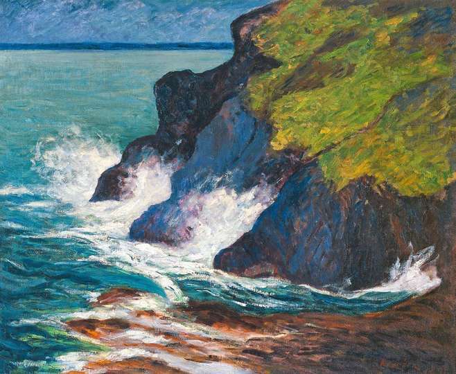 Maxime Maufra. Les Trois Falaises, Saint-Jean-du-Doigt [Los tres acantilados de Saint-Jean-du-Doigt], 1894
