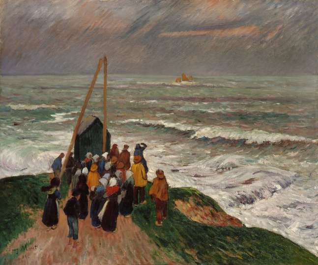 Henry Moret. L’Attente du retour des pêcheurs [Esperando el regreso de los pescadores], 1894
