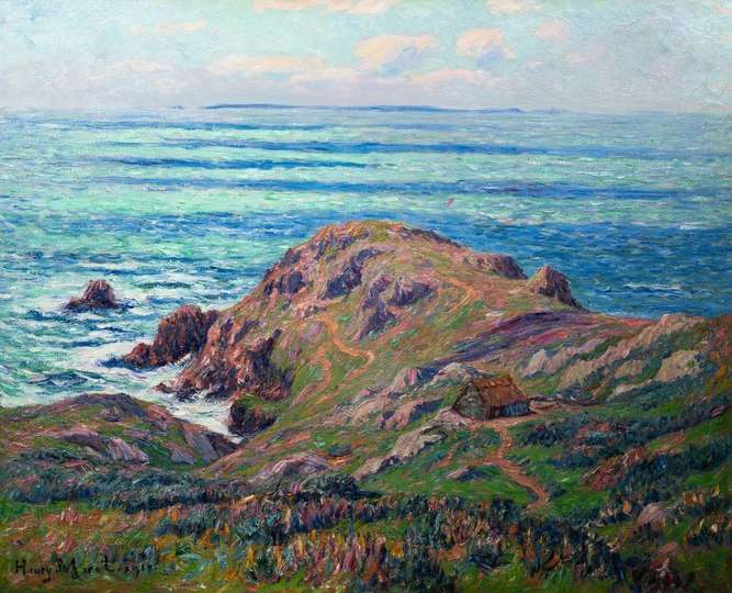Henry Moret. Falaise à la Hague [Acantilado en La Hague], 1912