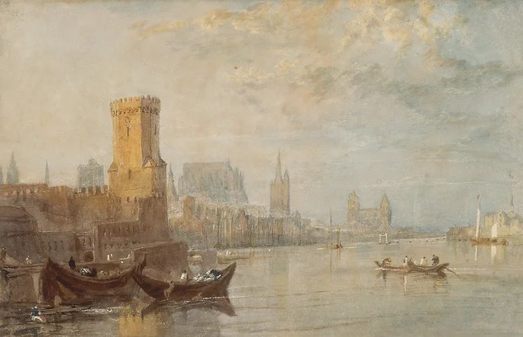 Vista de Colonia desde el río Rin, ca. 1817. Joseph Mallord William Turner