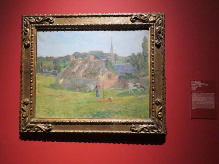 El campo de Lollichon y la iglesia de Pont-Aven, 1886. Paul Gauguin