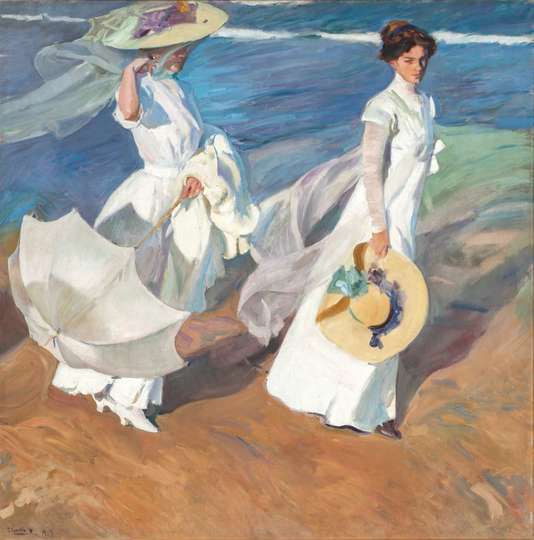 Paseo a la orilla del mar Valencia, verano de 1909
