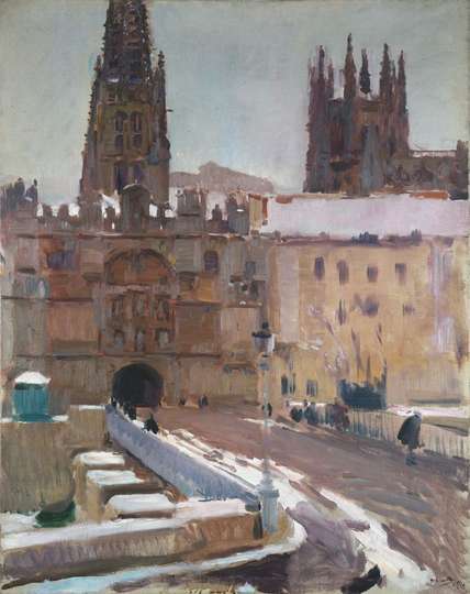 Arco y puerta de Santa María, Burgos , primeros de abril de 1910