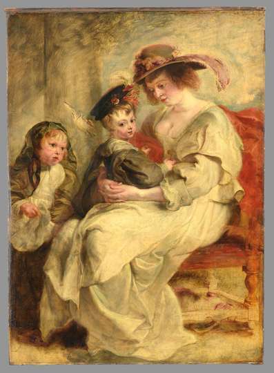 Hélène Fourment con sus hijos Clara-Johanna y Frans Pedro Pablo Rubens