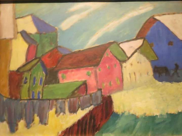 Calle de pueblo en invierno, 1911