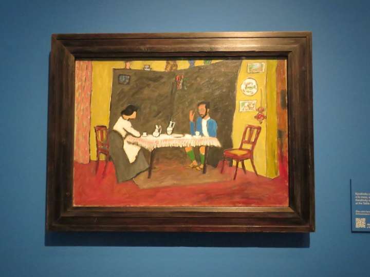 Kandinsky y Erma Bossi sentados a la mesa, 1909-1910
