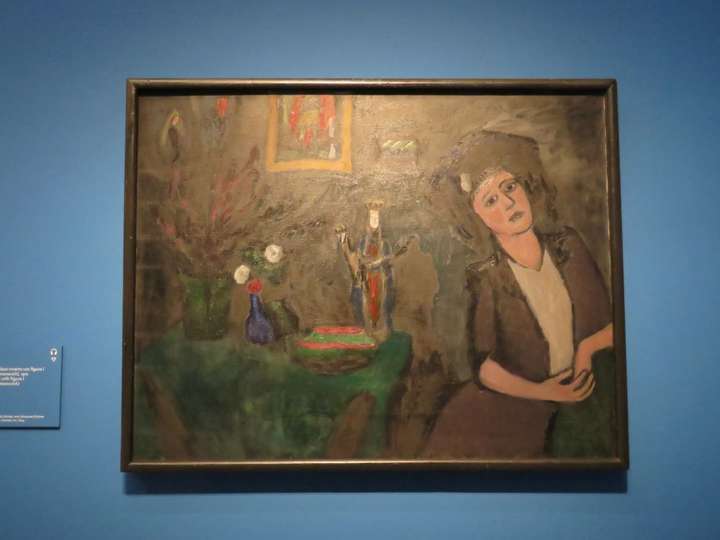 Naturaleza muerta con figura I (Sra. Simonovich), 1910
