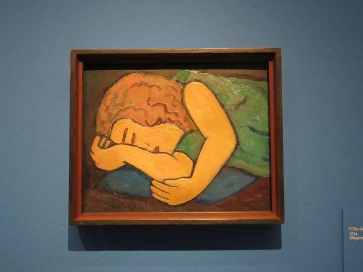 Niña dormida (verde sobre negro), 1934