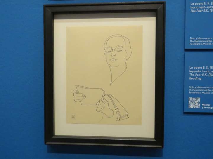 La poeta E. K. [Eleonora Kalkowska] leyendo, hacia 1926-1927
