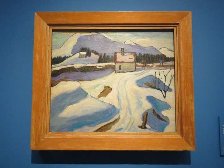 Paisaje nevado con casa de tejado rojo, 1935