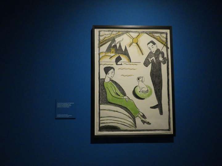 Cartel de la exposición de Gabriele Münter en Copenhague, 1918