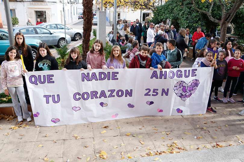Una de las pancartas de los escolares