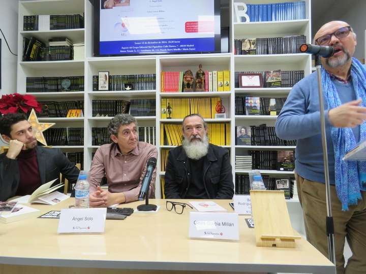 Daniel Migueláñez; Ángel Solo; Ginés García Millán y de pie, Basilio Rodríguez Cañada