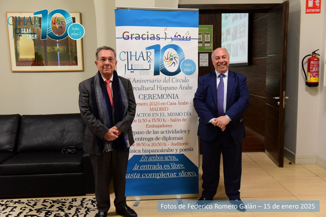Nuestro colaborador, José Belló Aliaga recibido por Abdo Tounsi, presidente de CIHAR