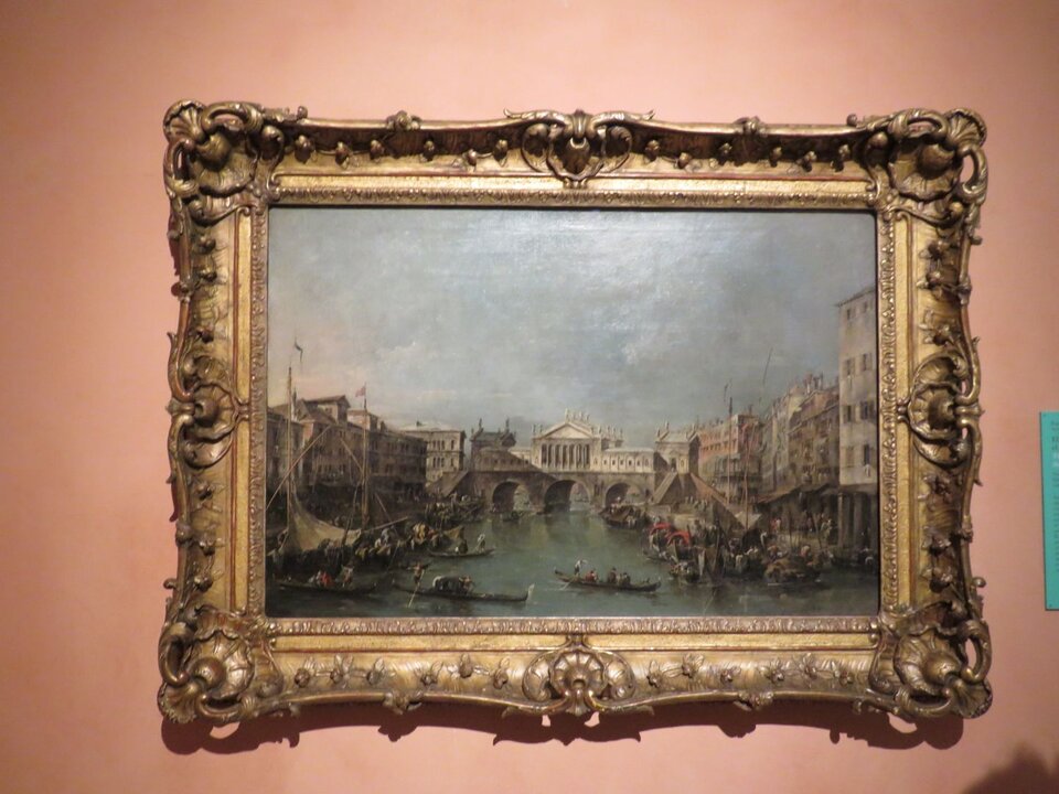 Francesco Guardi. El puente de Rialto según el proyecto de Palladio, hacia 1770