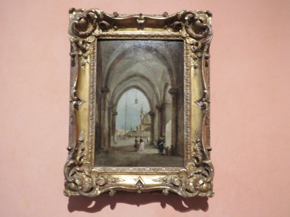 Francesco Guardi .Pórtico con figuras, hacía 1778