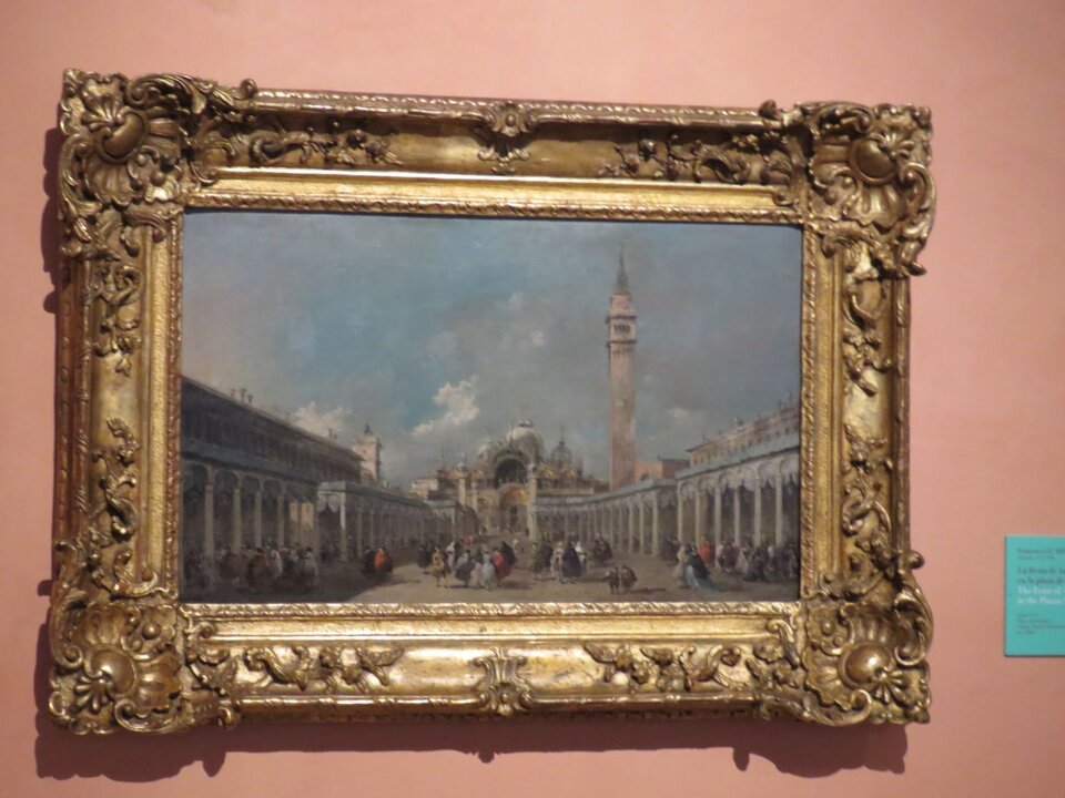 Francesco Guardi .La fiesta de la Ascensión en la plaza de San Marcos, h. 1775