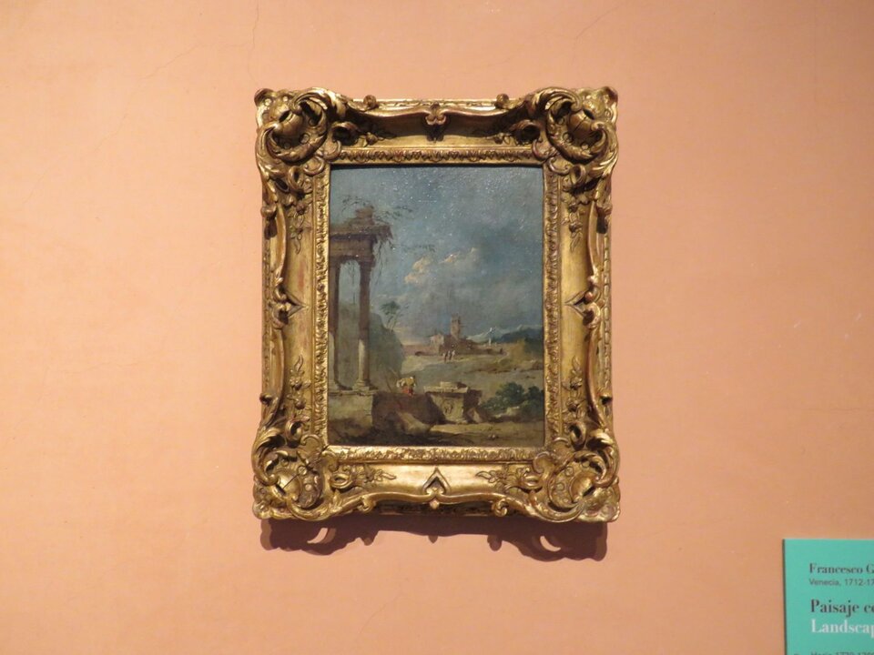 Francesco Guardi .Paisaje con ruinas, hacía 1770-1780