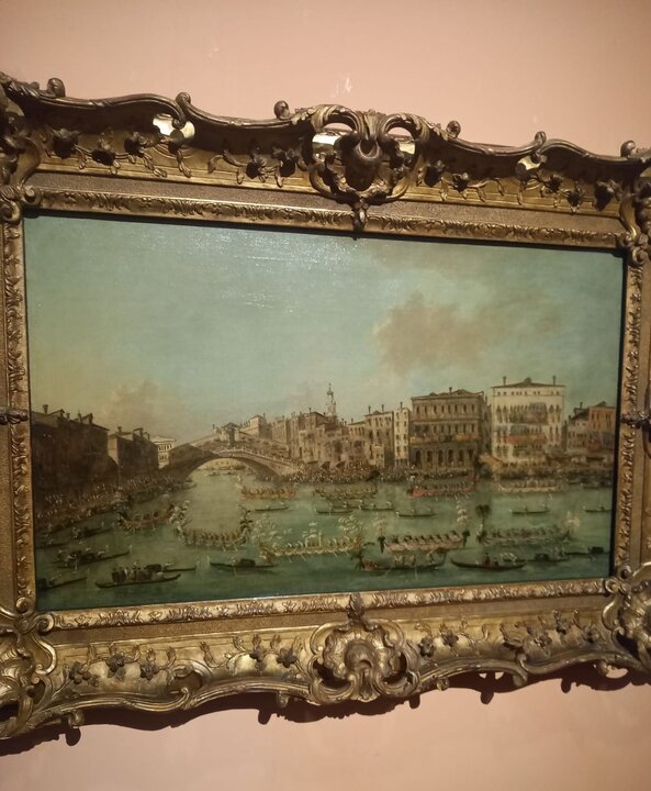 Giacomo Guardi. Regata en el Gran Canal junto al puente de Rialto, hacía 1791
