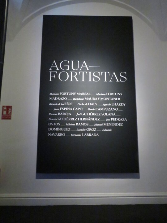 Los aguafortistas en la exposición