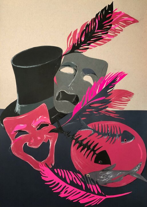 Vodevil. Entierro de la sardina .(Collage)