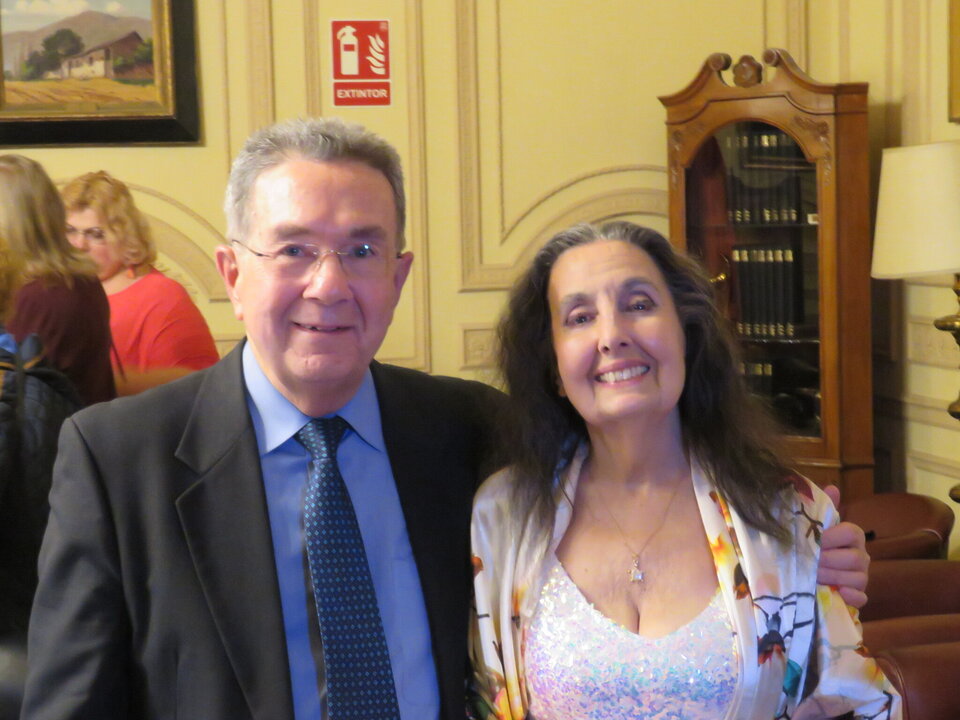 Eugenia Montero, con José Belló, autor de este reportaje