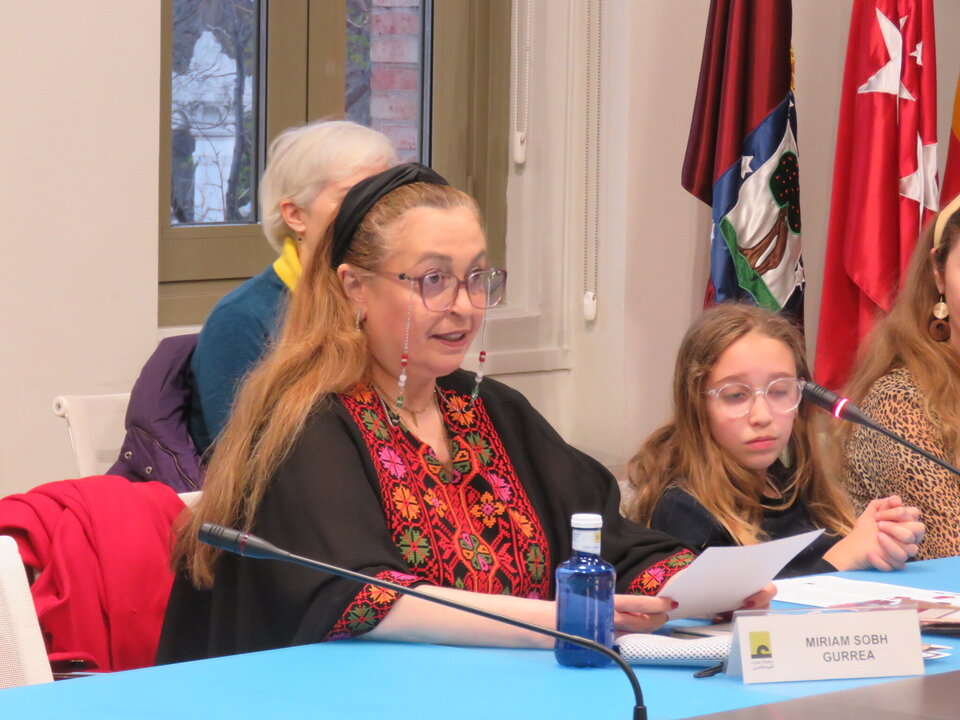 Miriam Sobh, hispano-palestina, durante su intervención